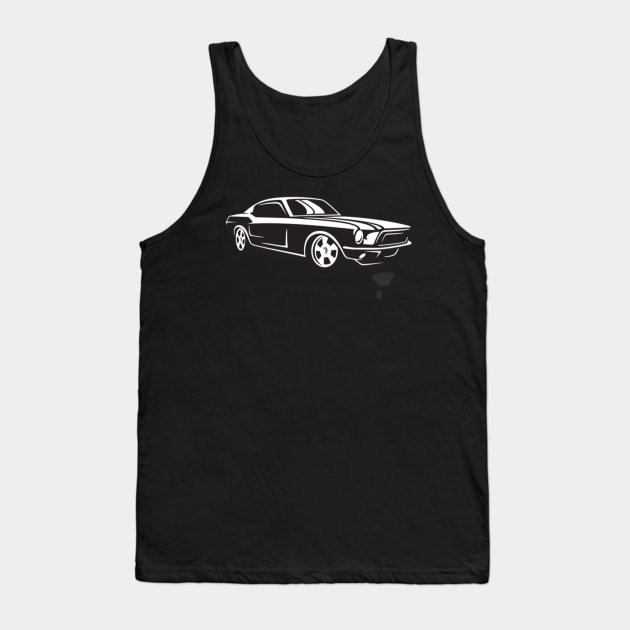 Muscle Car Cartoon Tank Top by Motor World